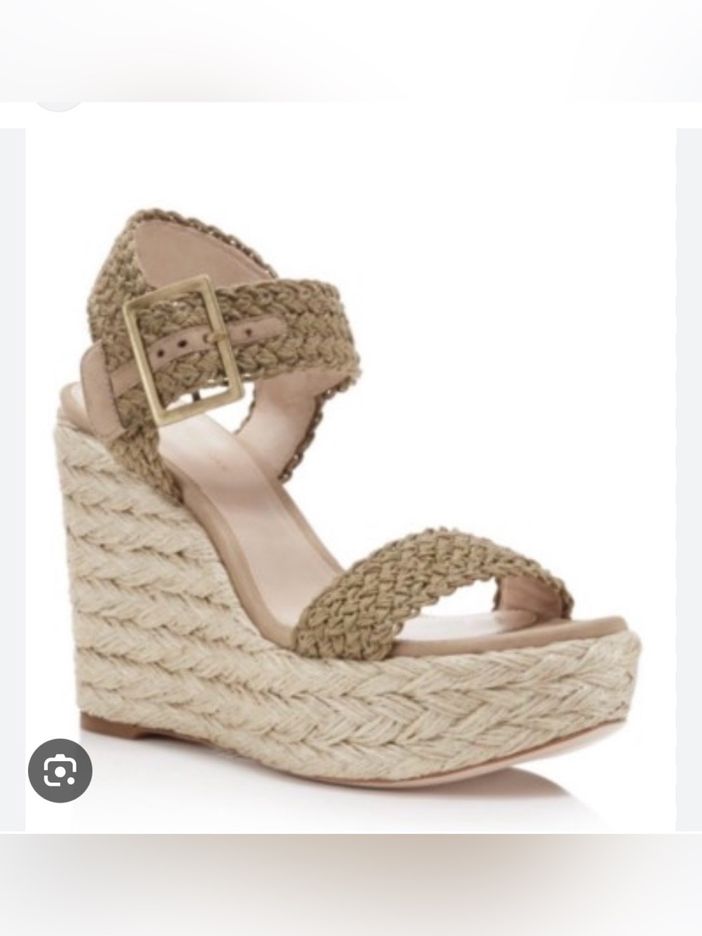 Stuart Weitzman Alex crochet wedge heels